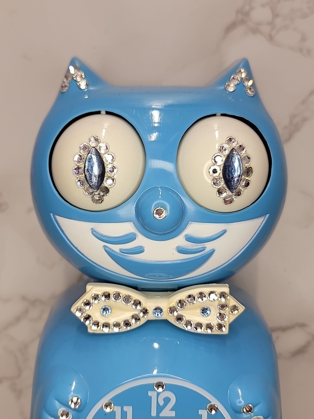 Super Rare Vintage Wedgwood Blue Jeweled Kit-Cat Klock